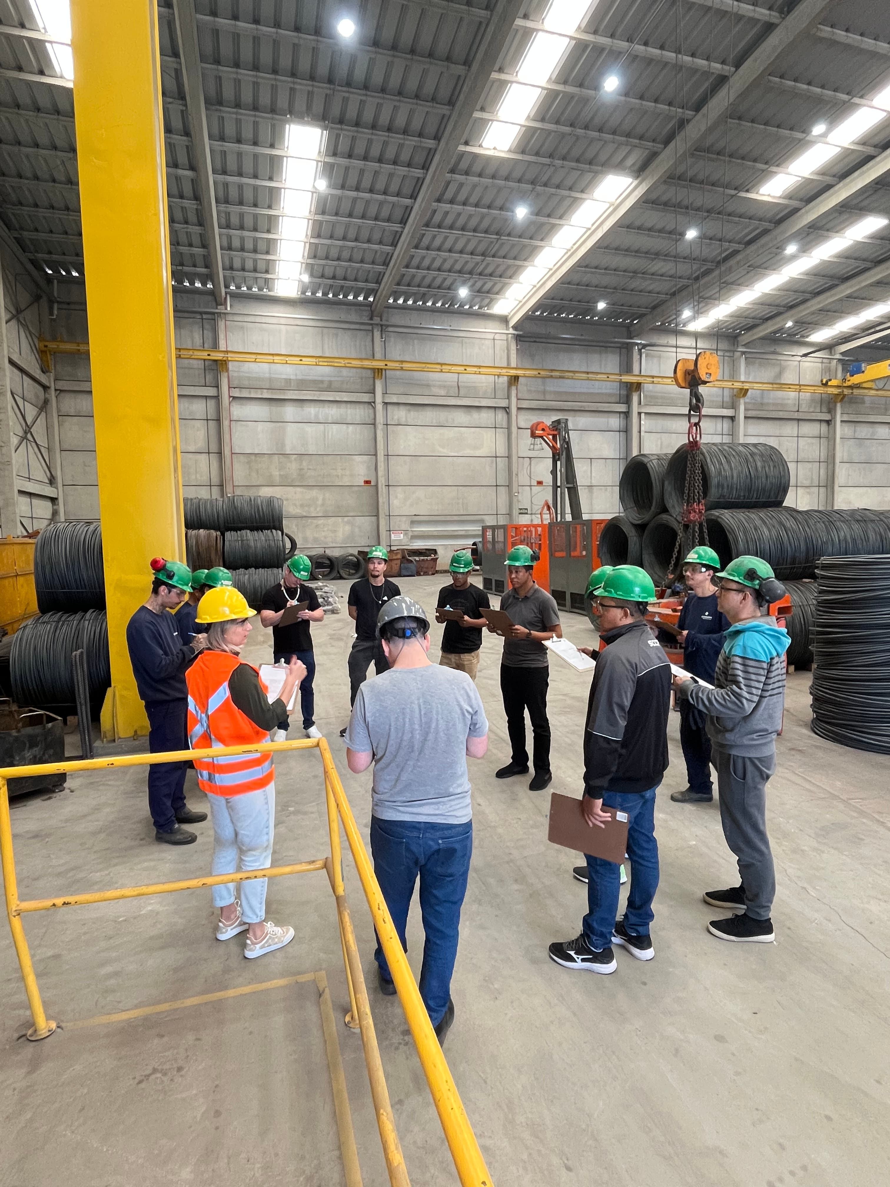Treinamento de segurança em ambiente industrial